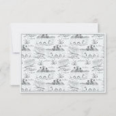 Loch Ness Toile RSVP Karte (Rückseite)