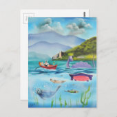 Loch Ness Ungeheuer G BRUCE Postkarte (Vorne/Hinten)