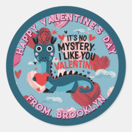 Loch Ness Valentine's Sticker