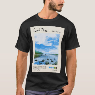 Loch Ness Vintag Watercolor Travel T-Shirt