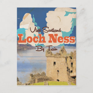 Loch Ness Vintage Travel Poster Postkarte