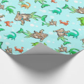 Loch- Nessmeerjungfrau sasquatch Geschenkpapier (Ecke)