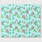 Loch- Nessmeerjungfrau sasquatch Geschenkpapier (Flach)