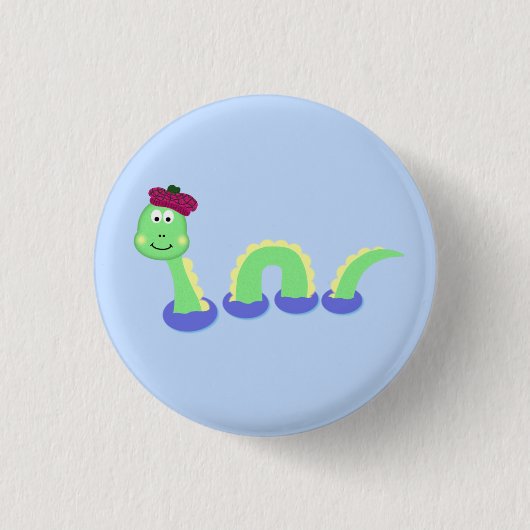 Loch- Nessmonster Button (Vorderseite)