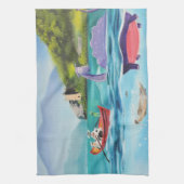 Loch- Nessmonster malender UNTERWASSERG BRUCE Handtuch (Vertikal)