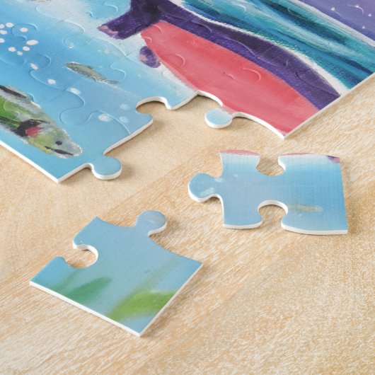 Loch- Nessmonster malender UNTERWASSERG BRUCE Puzzle (Seite)