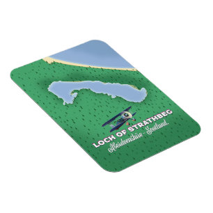 Loch of Strathbeg Aberdeenshire Scotland Map Magnet