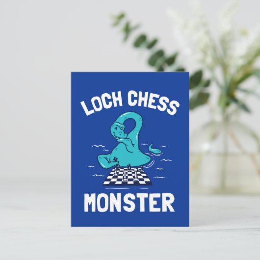 Loch Schess Monster Postkarte (Stehend Vorderseite)