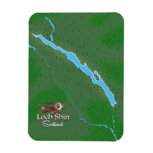 Loch Shin Schottland Karte Magnet