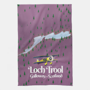 Loch Trool, Galloway, Schottland Reisekarte Geschirrtuch