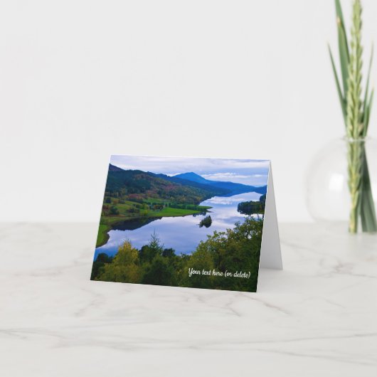 Loch Tummel from Queen's View Greeting card Dankeskarte (Vorderseite)