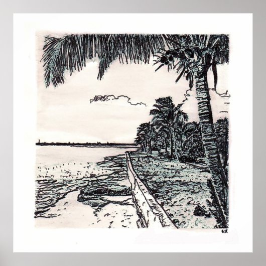 Lochabar Beach, Long Island, Bahamas Poster (Vorne)