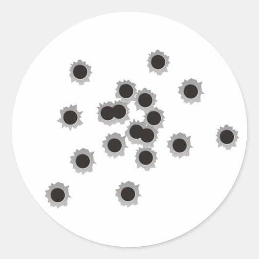 Löcher aus Gewehren oder Gewehr, gegebenenfalls Sc Runder Aufkleber (Vorderseite)