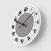 Löcher, ein Loch pro Stunde, um das Ziel herum Runde Wanduhr (Winkel)