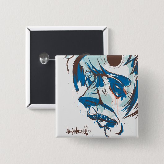 Löcher in meinem Kopf Button (Vorne & Hinten)