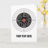 Löcher ins Ziel - aber nicht das Stier-Auge! Karte (Gelbe Blume)