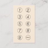 Lochkarte | Anitique Scissor Damask Hair Salon Treuekarte (Rückseite)