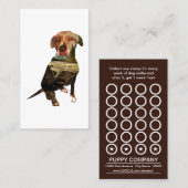 Lochkarte der doppelten Belichtung Hunde Treuekarte (Vorne/Hinten)