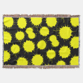 Lochmuster - Gelb auf schwarz Decke (Vorderseite)