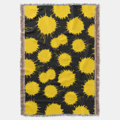 Lochmuster - Gelb auf schwarz Decke (Vorderseite Vertikal)