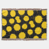 Lochmuster - Gelb auf schwarz Decke (Vorderseite)