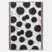 Lochmuster - Schwarz auf Weiß Decke (Vorderseite Vertikal)