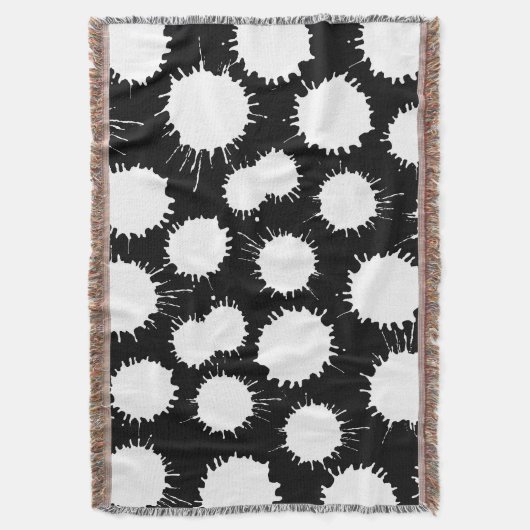 Lochmuster - Weiß auf schwarz Decke (Vorderseite Vertikal)