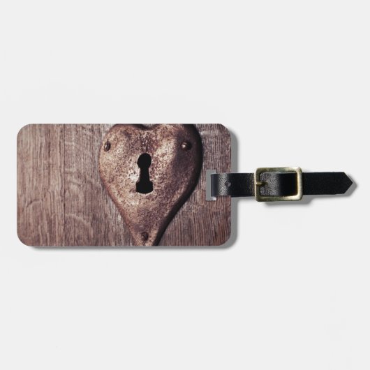 Lock Heart Gepäckanhänger (Vorderseite horizontal)