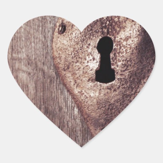 Lock Heart Herz-Aufkleber (Vorderseite)