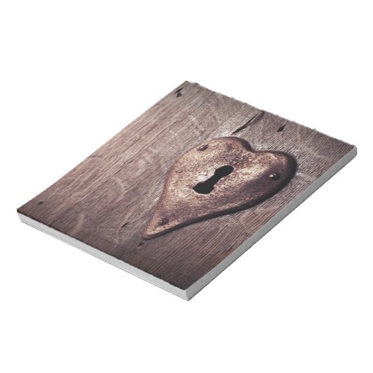 Lock Heart Notizblock (Rotiert)