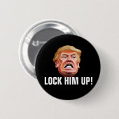 Lock Ihm Up - Anti-Verräter-Präsident Trump Button (Vorne & Hinten)