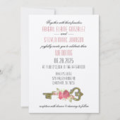 Lock & Key Wedding Suite formelle Einladung (Vorderseite)
