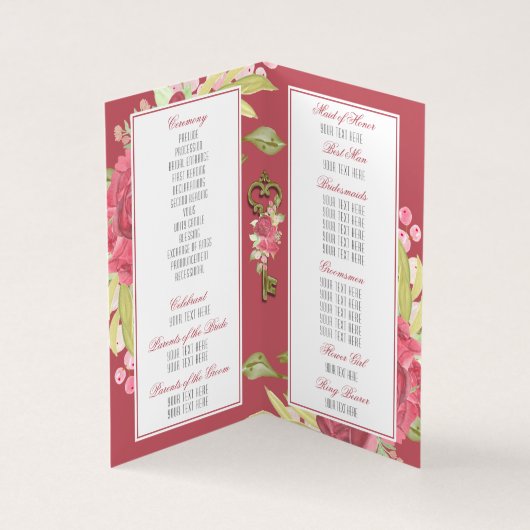 Lock & Key Wedding Suite Programm (Innenseite)