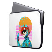 Lock + Load - Cyberpunk Vibe Laptopschutzhülle (Vorderseite Links)