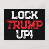Lock Trump Up Political Postkarte (Vorderseite)