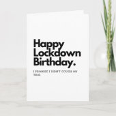 Lockdown Birthday Card Karte (Vorderseite)