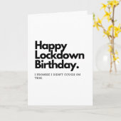 Lockdown Birthday Card Karte (Gelbe Blume)