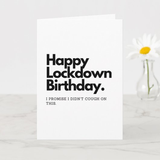 Lockdown Birthday Card Karte (Kleine Pflanze)