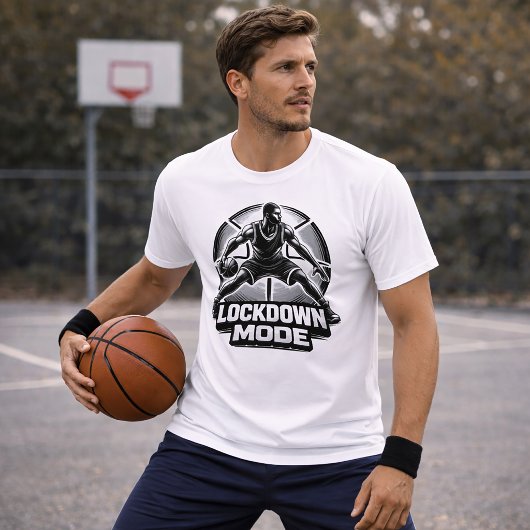 Lockdown-Modus Basketball-Verteidigungs-T-Shirt T-Shirt