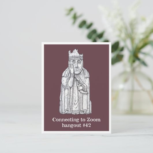 Lockdown Moods: Lewis chessmen - The Queen Postkarte (Stehend Vorderseite)