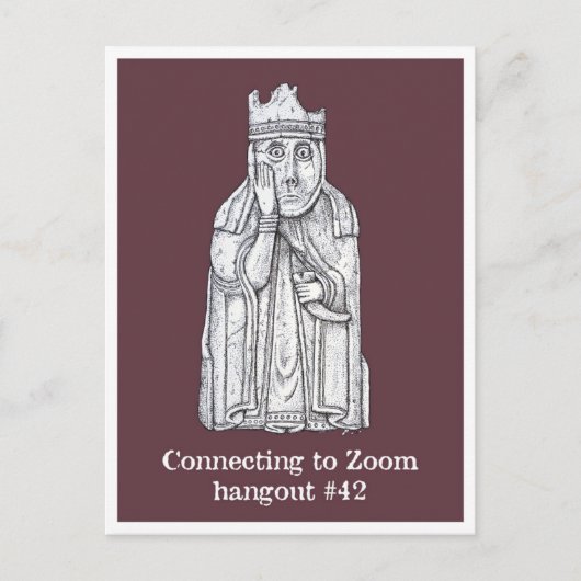 Lockdown Moods: Lewis chessmen - The Queen Postkarte (Vorderseite)