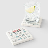 Lockdown Quarantine 2020 Activities Steinuntersetzer (Seitenansicht)