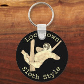 Lockdown Sloth Style Tree Lazy Chilling Animal Art Schlüsselanhänger (Vorderseite)