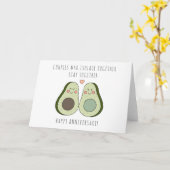 Lockdown Wedding Anniversary Card - Avocado Karte (Gelbe Blume)