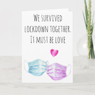 Lockdown Wir überlebten Liebe  Quarantäne Karte
