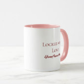 Locked Love Valentine Personalized Mug Tasse (VorderseiteRechts)