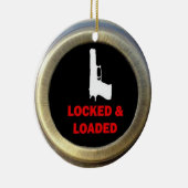 Locked und Loaded Gun Keramikornament (Rechts)