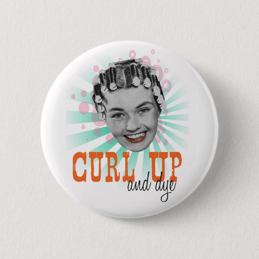 Locken hoch und Färbknopf Button (Vorderseite)