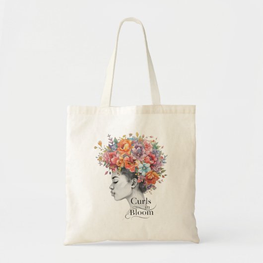 "Locken in Blüte" Frühlingsblumen Custom Grafik-Ta Tragetasche (Vorne)