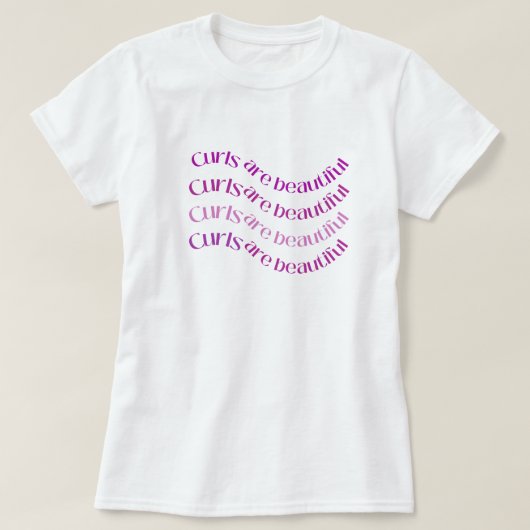 Locken sind schön Lockiges Haar Grafik T-Shirt (Design vorne)